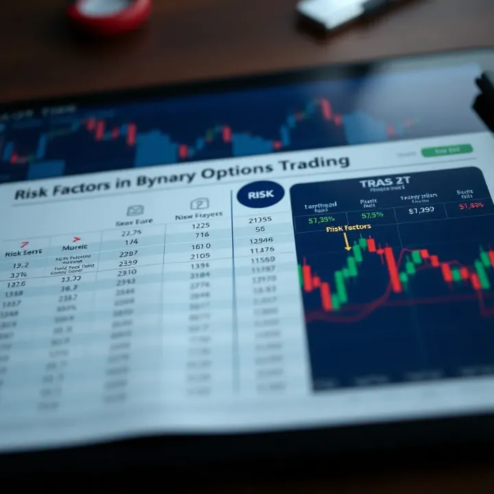 Chart showing risk factors and potential outcomes associated with binary options investments