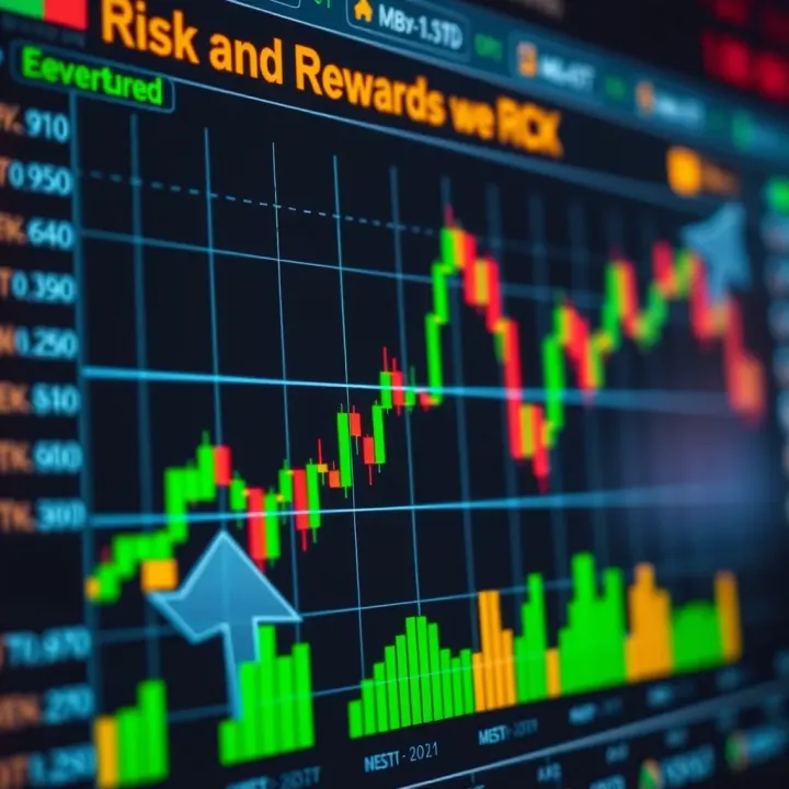 Chart depicting potential risk and reward scenarios in binary options trading for decision making