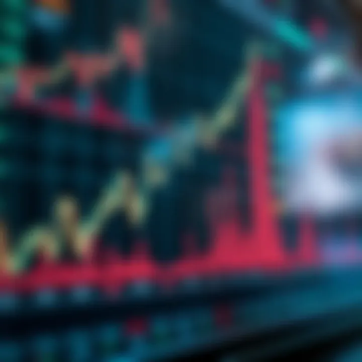 Graph showing currency exchange rates with upward trends and data points
