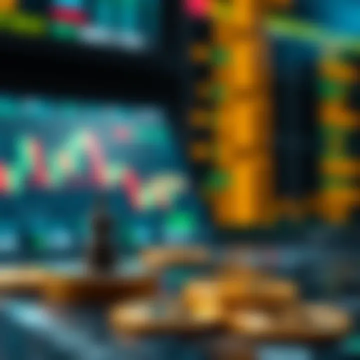 Illustration of automated crypto trading concept with digital currencies and algorithmic signals