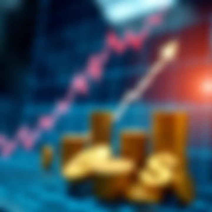 Graph showing upward trend and currency symbols representing forex trading growth in Nigeria