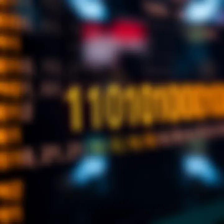 Diagram showing binary digits aligned with corresponding decimal values