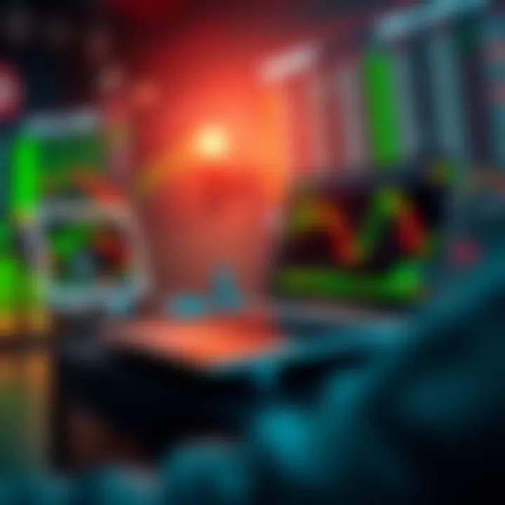 Conceptual illustration of risk management strategy in binary options trading