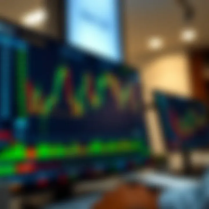 A digital trading screen showing binary options charts and market indicators for Nigerian traders