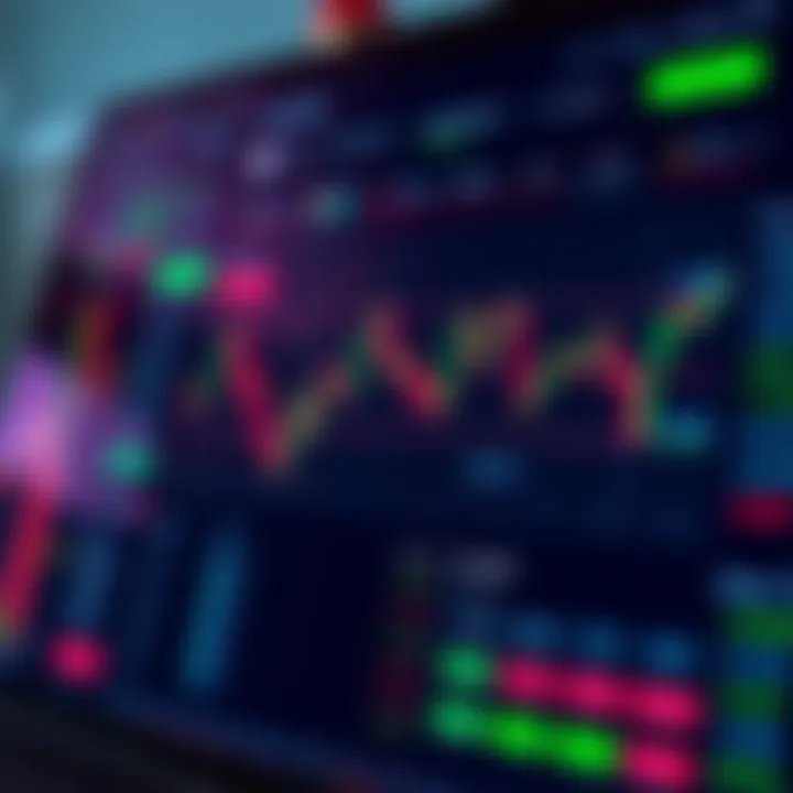 User interface of a secure cryptocurrency trading application with charts and trading options