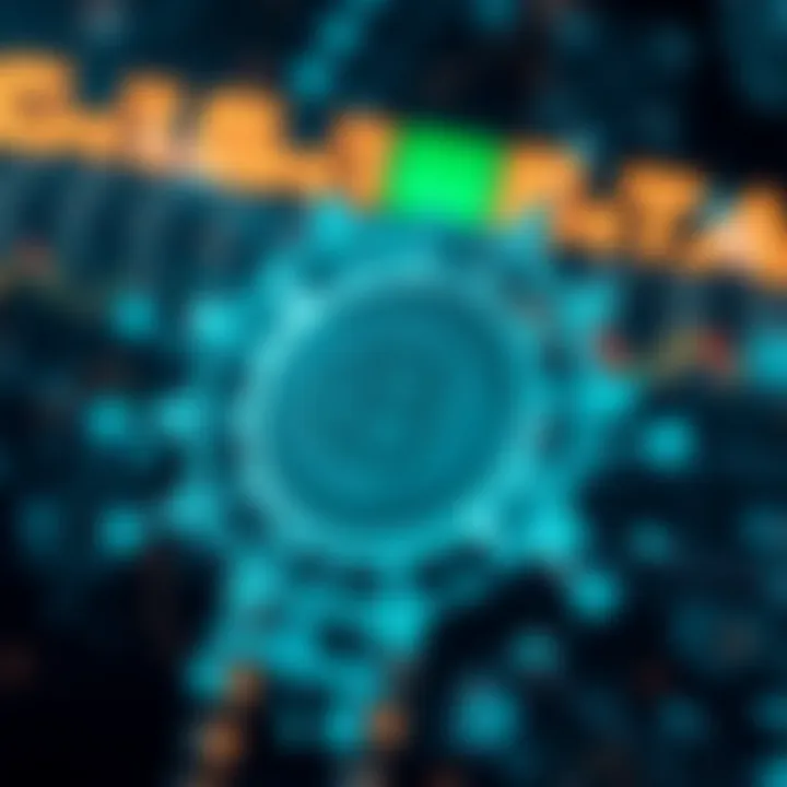 Conceptual graphic of digital gear mechanisms symbolizing crypto trading bot operations and algorithmic decision making