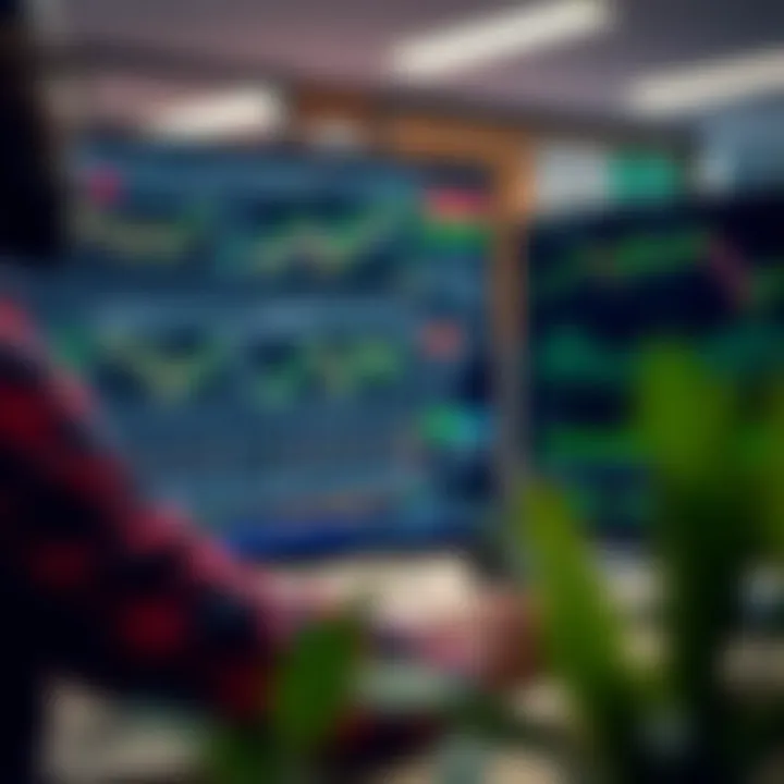 User exploring various forex trading platforms on a computer screen displaying charts and market data