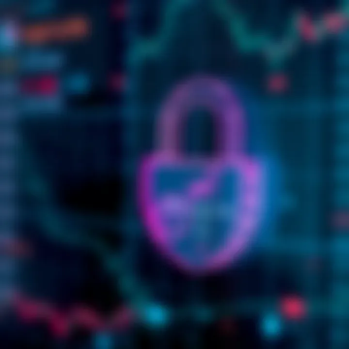 Security Features in Forex Trading Applications Secure digital lock symbolizing protection of financial information in mobile trading apps