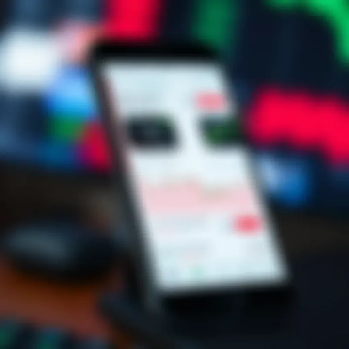 Mobile phone displaying a stock trading app dashboard with Nigerian market data