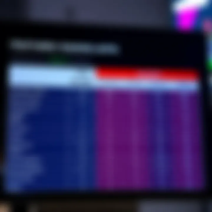 Comparison chart highlighting features, fees, and security of stock trading apps