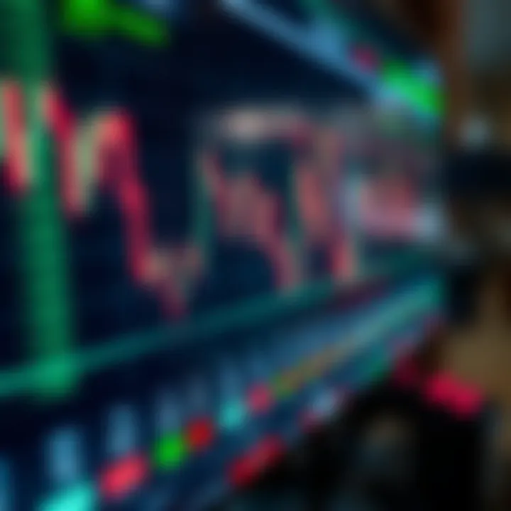 Chart displaying currency pair fluctuations on a digital trading platform