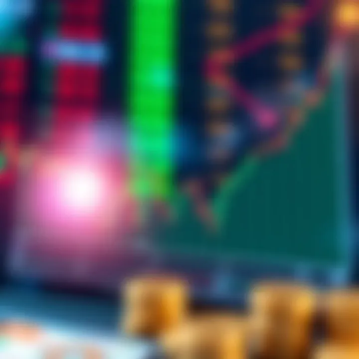 Graph depicting bullish and bearish trends in forex market with Nigerian currency symbols
