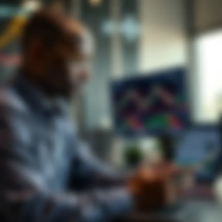 Illustration of a trader analyzing multiple sources of forex signals on digital devices