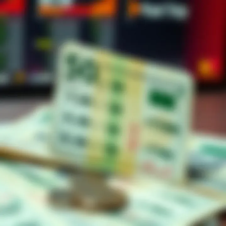 Illustration showing currency pairs with exchange rates and profit calculation for forex trading in Nigeria