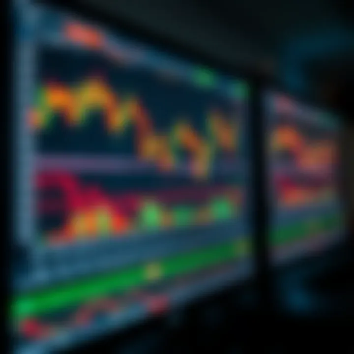 Forex Trading Platform Interface Illustration of a computer screen displaying forex trading platform with charts and currency pairs