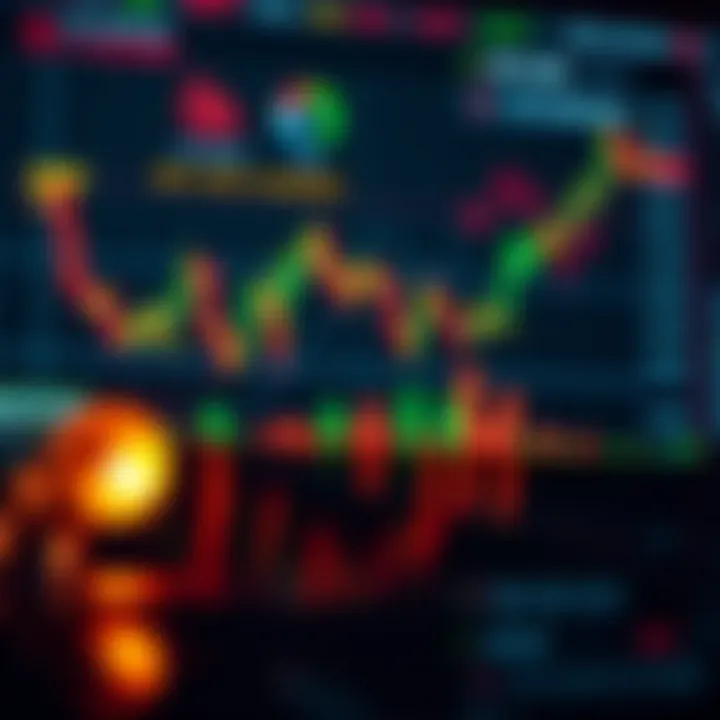 Conceptual illustration of forex trading mindset with charts and strategic icons
