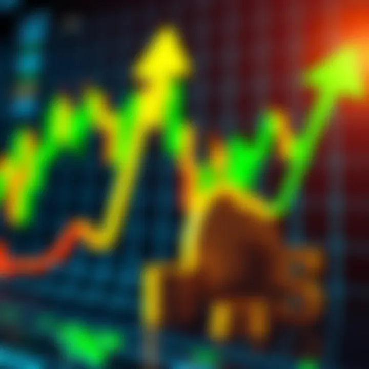 Graph showing upward trend with forex currency symbols and Nigerian naira sign