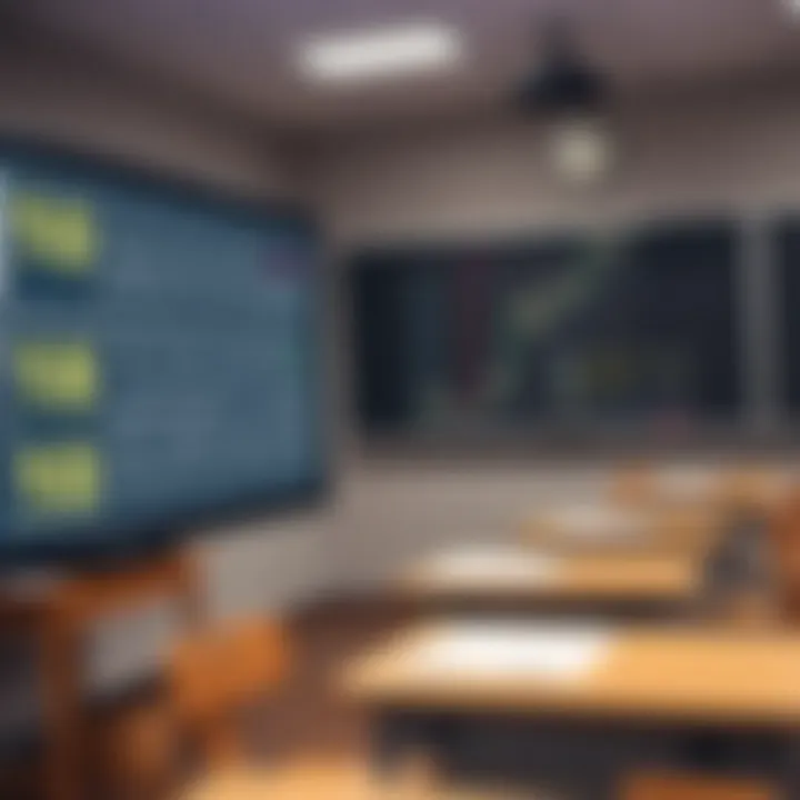 Chart showing binary arithmetic operations with examples in a classroom setting