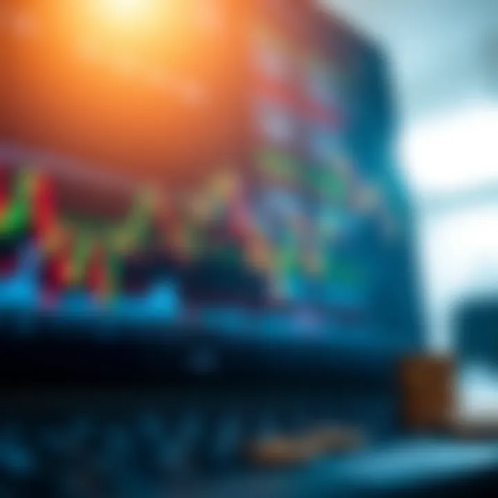 Forex trading charts and currency symbols illustrating market analysis