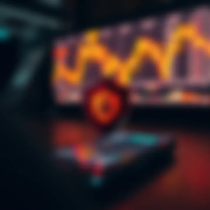 Mobile phone with security shield icon emphasizing secure forex trading environment