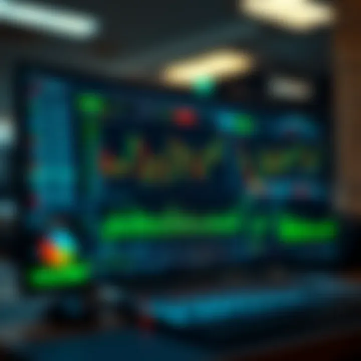 Digital interface displaying forex trading tools and market analytics