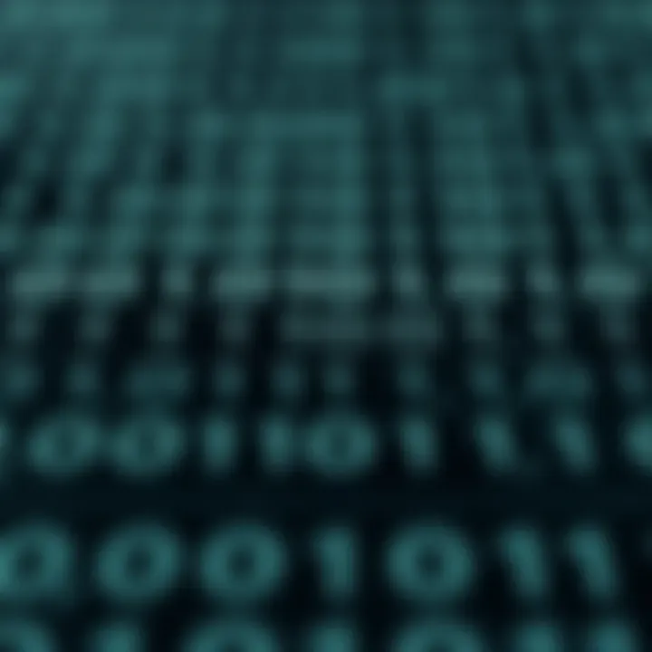 Illustration of binary digits 0 and 1 arranged in a digital pattern representing data encoding