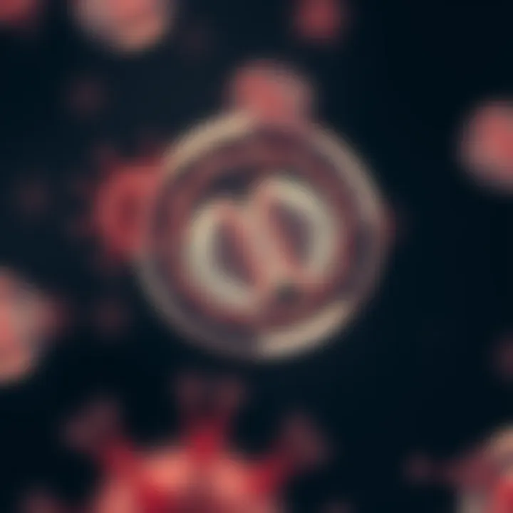 Microscopic view of a single-celled organism dividing into two identical cells