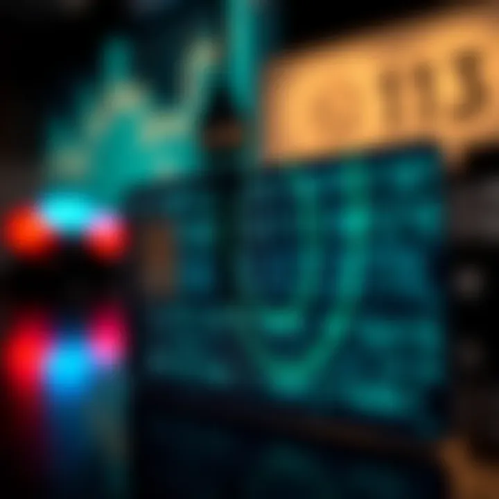 Close-up of a binary code pattern displayed on a digital card surface