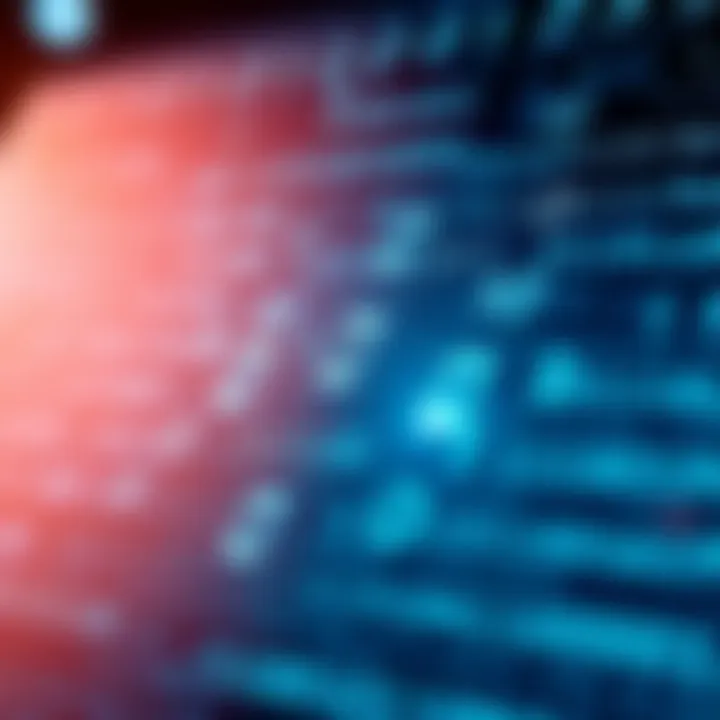 Abstract representation of binary code elements integrated into a digital logo design