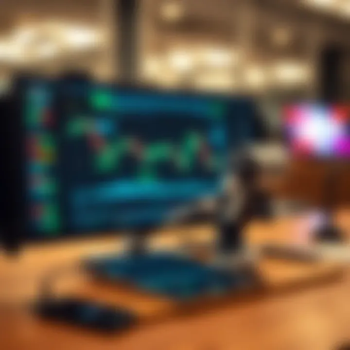 Diagram illustrating the operation of a binary option robot executing automated trades on a digital financial platform