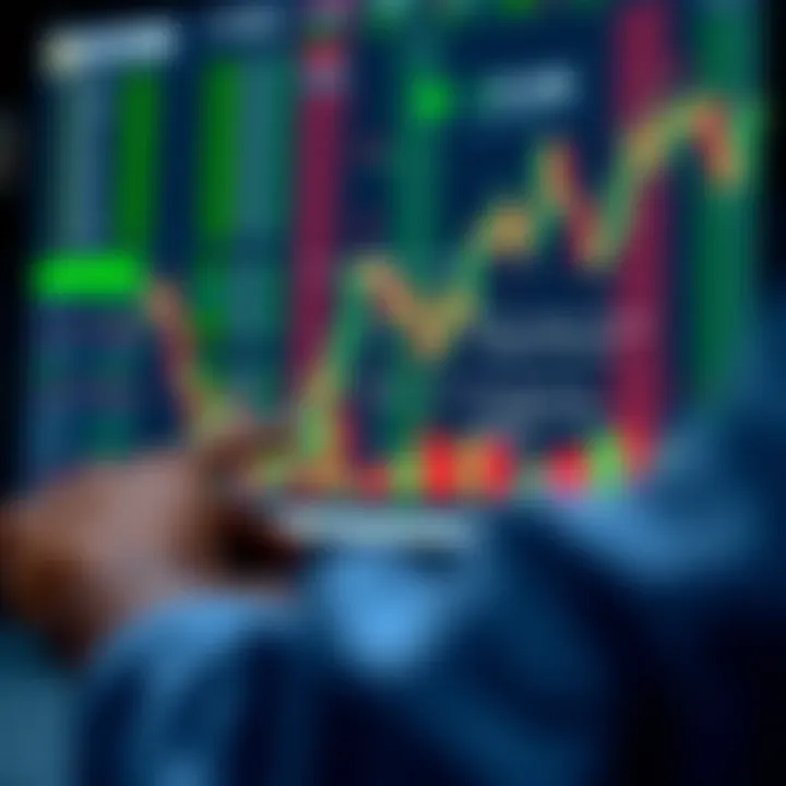 Diagram illustrating the basic concept of binary options trading with a choice between two possible outcomes