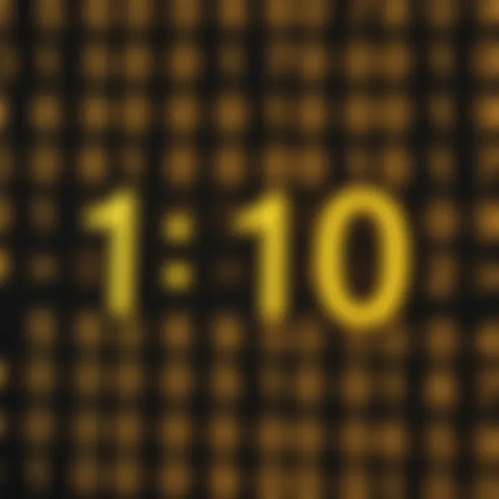 Diagram showing the decimal number ten converted into binary digits with each place value labeled