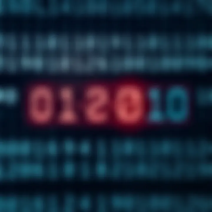 Illustration showing the subtraction of binary digits with borrow concept highlighted