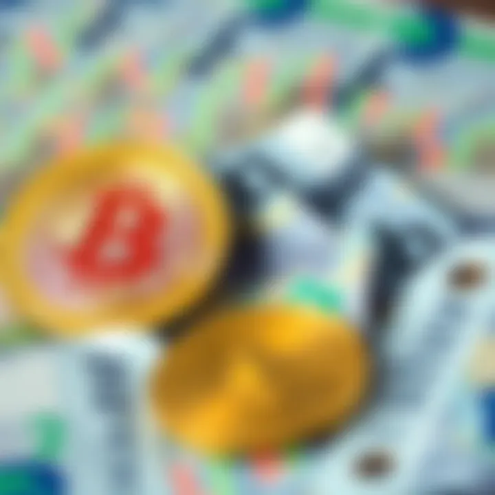 Digital representation of Bitcoin and Ethereum with Nigerian currency symbols