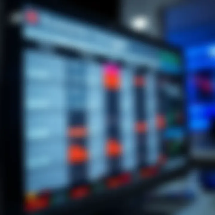 Economic calendar interface displaying upcoming financial events and data releases