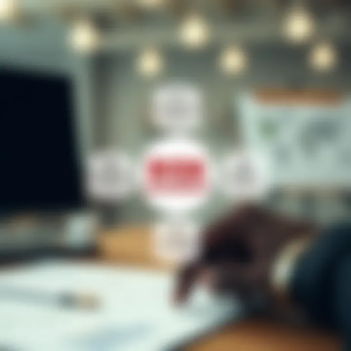 Visual representation of key components in risk management such as identification, assessment, mitigation, and monitoring for organizational stability
