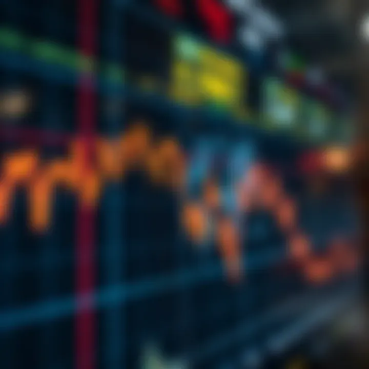 Graph showing fluctuating currency exchange rates to illustrate forex market activity