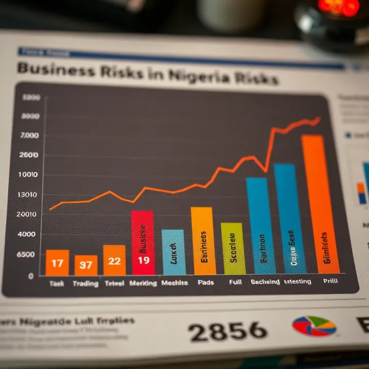Graph showing various types of business risks faced by Nigerian companies including economic and regulatory risks