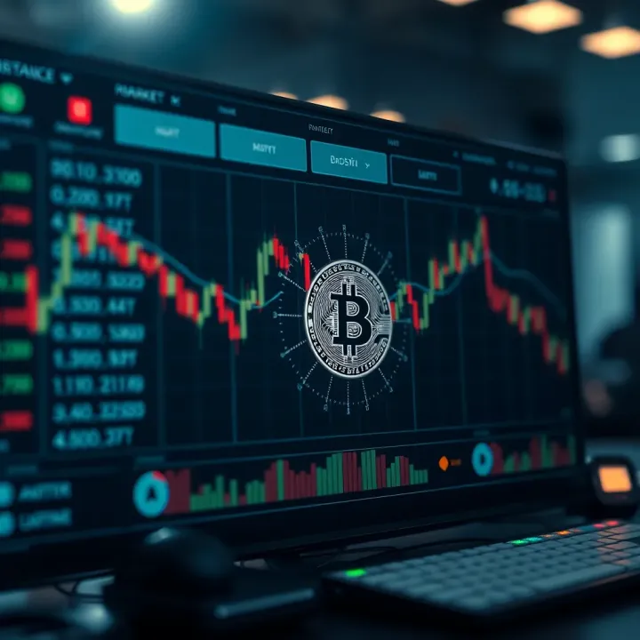 Secure digital interface displaying cryptocurrency trading security features
