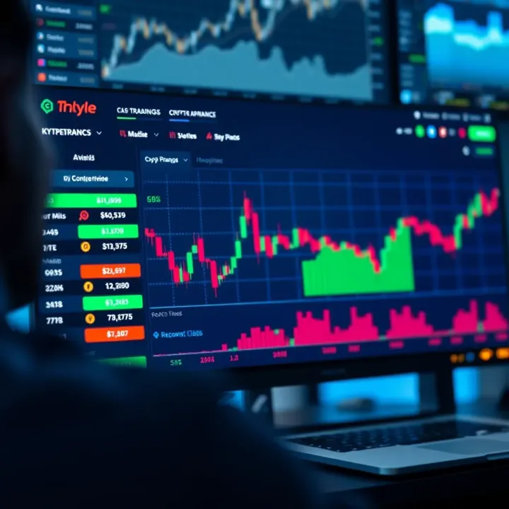 User-friendly crypto trading platform dashboard with various cryptocurrency options