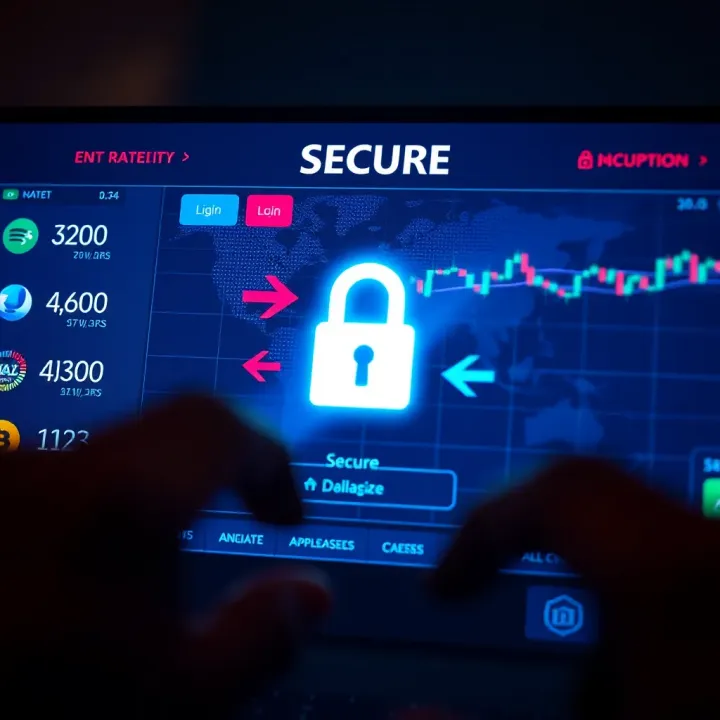 Secure login screen showcasing encryption and safety features for trading platform access