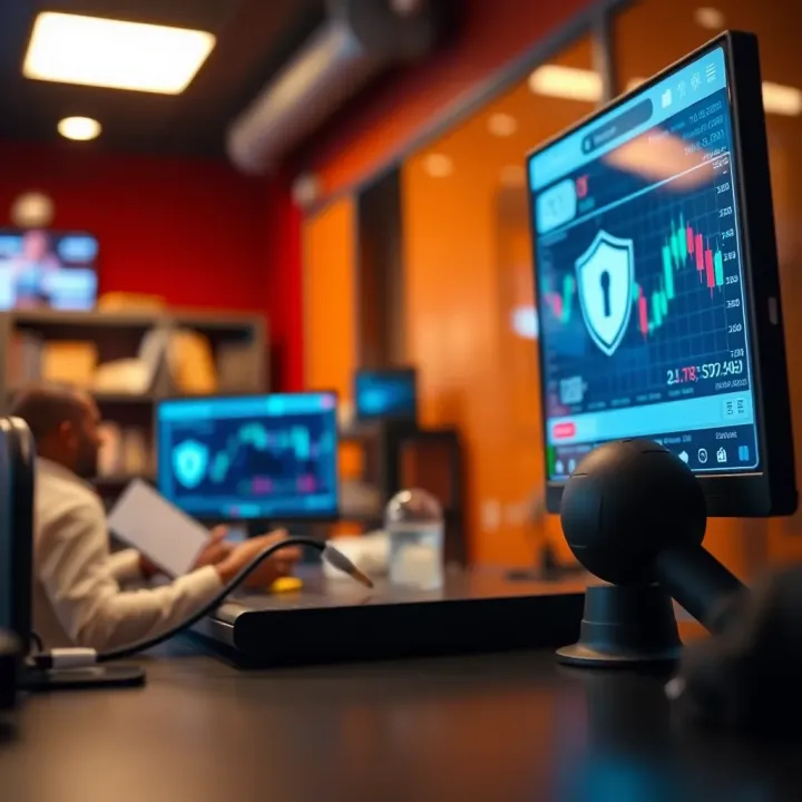 Illustration of a secure digital environment highlighting protection and user-friendly design for trading apps