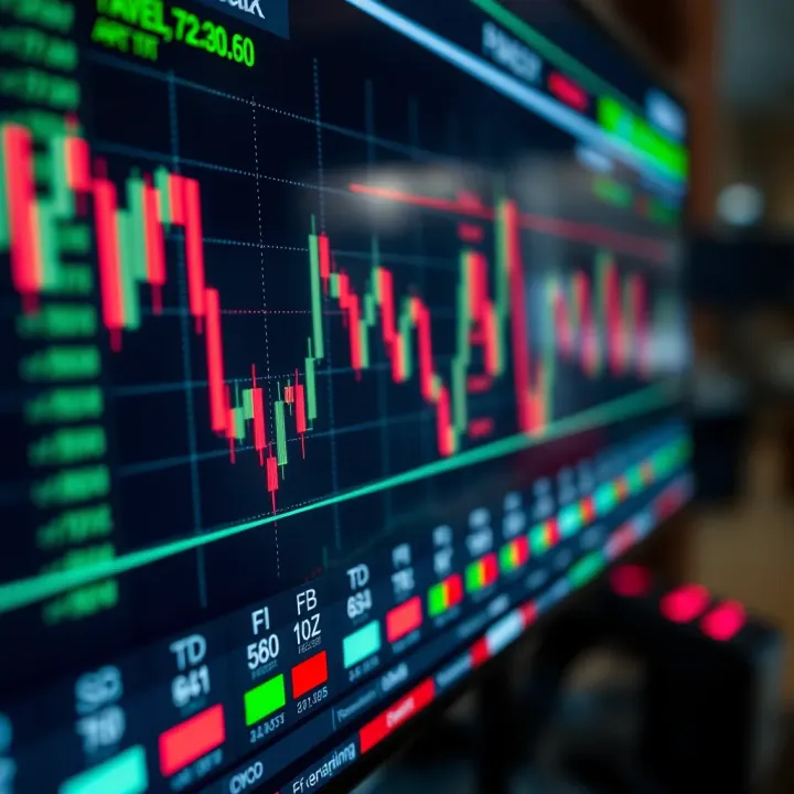 Chart displaying currency pair fluctuations on a digital trading platform