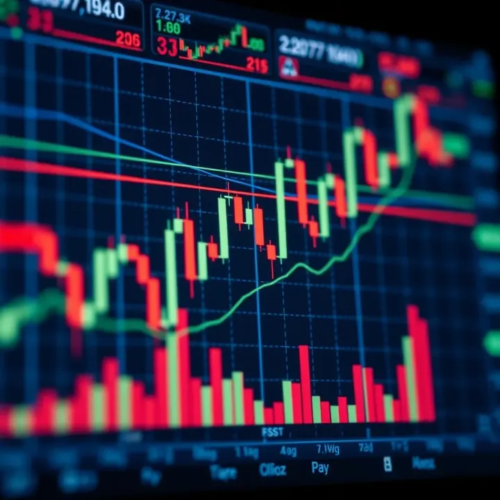 Chart showing bearish candlestick formations indicating potential market reversals
