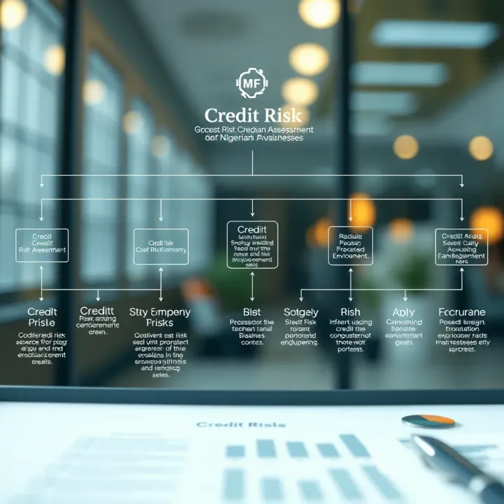 Flowchart illustrating different stages of credit risk assessment in Nigerian business environment
