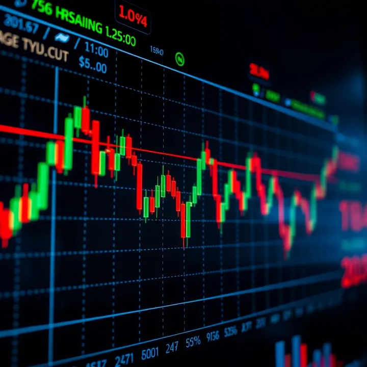 Chart displaying cryptocurrency price trends with annotated technical indicators