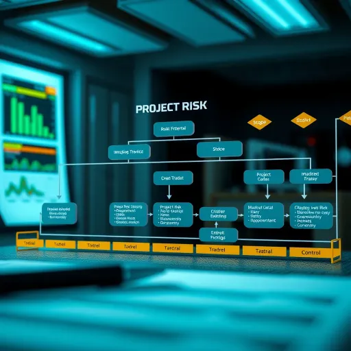 Project Risk Management Stages Overview Flowchart illustrating the stages of project risk management from identification to control