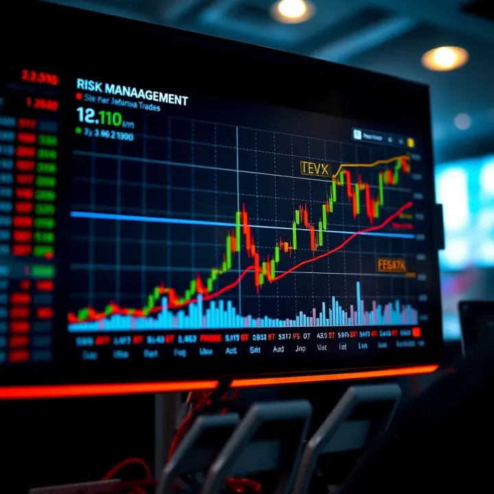 Graph illustrating risk management techniques and strategy planning in forex trading
