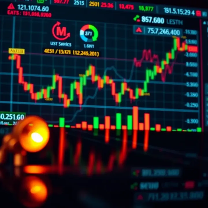 Conceptual illustration of forex trading mindset with charts and strategic icons