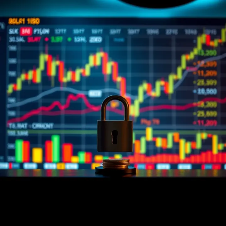Visual representation of risk management and secure investment concepts for binary options trading